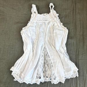 anthropologie crochet lace halter top